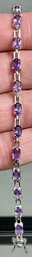 Sterling Amethyst Tennis Bracelet