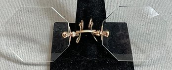 Antique 10k Octagon Rimless Prince-Nez Spectacles