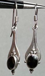 Sterling Black Onyx Drop Earrings