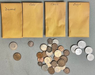 #2 - Foreign Coins - Brazil/ Canada/ Cuba Denmark