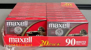 19 Maxwell 90 Minute Cassette Tapes - New