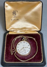 Elgin Pocket Watch In Original Box