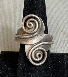 Vintage Sterling Double Swirl Ring