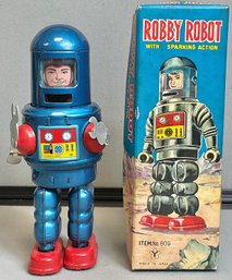 Vintage Robby Robot Tin Mechanical Toy - Japan