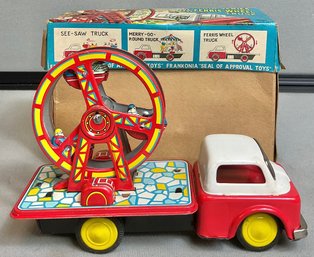 Vintage Tin Friction Ferris Wheel Truck - Japan