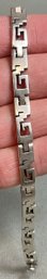 Vintage Sterling Modernist Puzzle Link Bracelet