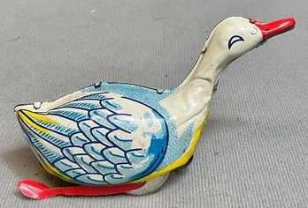 Vintage Tin Wing Up Goose - Japan