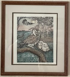#7 - Signed & Numbered Limited Edition Owl Print - Polly Chase
