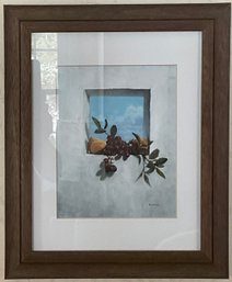 #12 - A. Droungas Still Life Fruit In Window Print