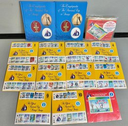 2 Sets 1987 American Cup Postage Stamps & Books - Unused