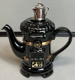 Vintage Tony Carter Ceramic Belly Stove Teapot