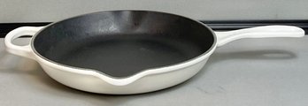 Le Creuset White Enameled Cast Iron Skillet