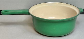 Le Creuset Green Enameled Cast Iron Sauce Pan