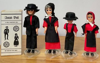 4 Vintage Amish Dolls