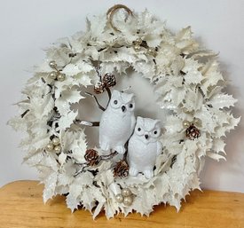 Owl Holiday Wreath
