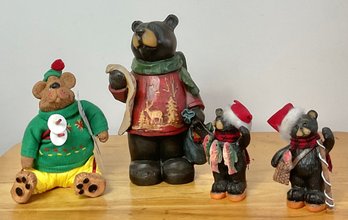4 Bear Figurines