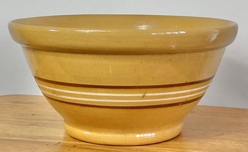 Large Antique Yellow Ware Mixing Bowl