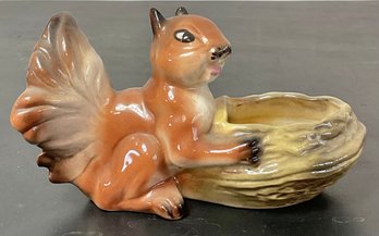 Vintage Squirrel Ceramic Planter