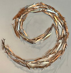 Amazing Signed Curtis Jere Tidepool Copper & Brass Metal Wall Sculpture