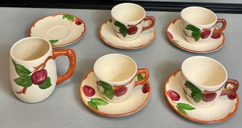 10pc Franciscan Apple - Teacups/ Saucers