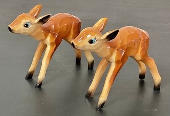 Vintage Carved Plastic Bambi Deer/Fawn Figurines
