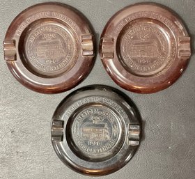 3pc Meriden 1956 Sesquicentennial Plastic Ashtrays
