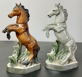 2pc Jim Beam 1962 Horse Decanters Regal China