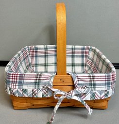 Longaberger Basket & Liner - Signed By Longaberger