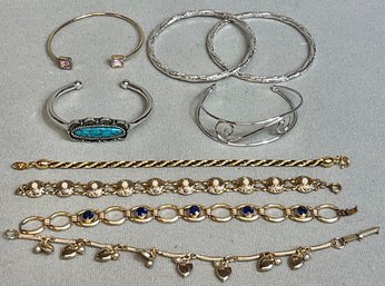 9pc Costume Jewelry Bracelets