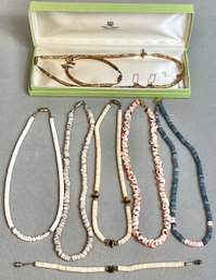 Shell Necklaces & Blue Coral Necklace