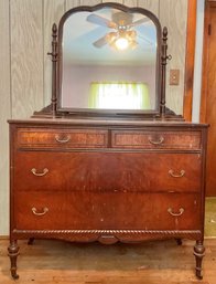 Antique Mahogany Dresser W/ Mirror