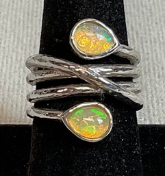 Sterling Faux Opal Ring