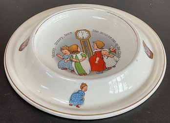 Antique Royal Baby Plate Hickory Dickory Dock