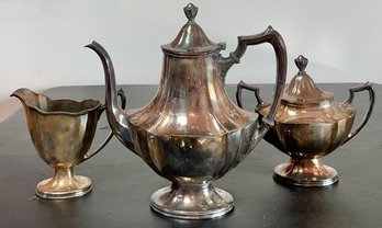 Vintage Wallace Bros. Silver Plate Tea Set