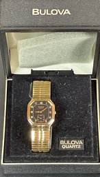 Vintage Bulova Octagon Face Gold Tone Watch