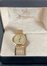 Vintage Hamilton Gold Tone Art Craft Watch