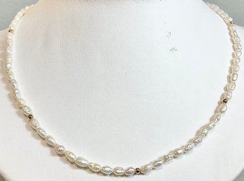 14k Freshwater Pearl Necklace - New