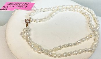 14k Freshwater Pearl Double Strand Bracelet - New
