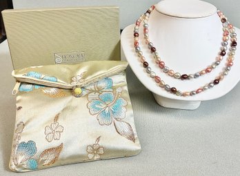 Honora Multi-Colored Pearl Necklace W/ Sterling Clasp
