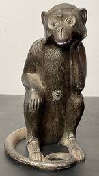 #2 - Vintage Cast Aluminum Monkey Doorstop