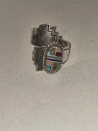 Navajo Silversmith Verna L. Peterson Sterling Silver Wrap Ring