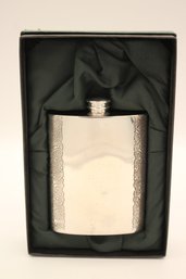 Scottish Pewter Flask With Celtic Knotwork Decoration In Presentation Box