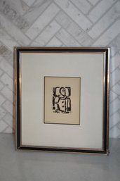 Georges Rouault 'Clown' Framed Woodcut With Certificate Of Authenticity
