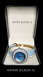 Anne Klein II Baby Blue Watch With Crystals NIB