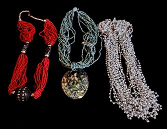Glass And Stone Ladies Necklaces