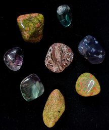Polished Jasper, Agate And Fluorite Stones