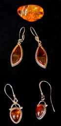 Sterling Silver Earrings And Stone