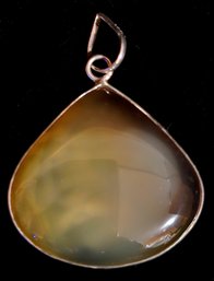 Brown Onyx Agate Pendant 925