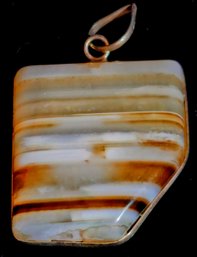 Nice Banded Agate Pendant 925