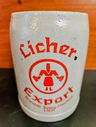 Vintage Licher Export German 1 Liter Stein